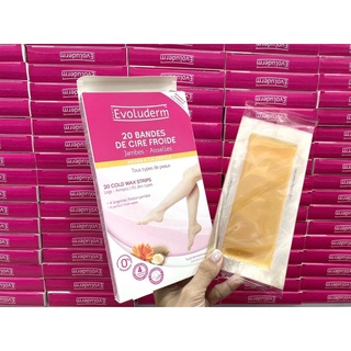 Miếng Dán Tẩy Lông Tay, Chân Evoluderm 20 Cold Wax Strips Argan & Calendula