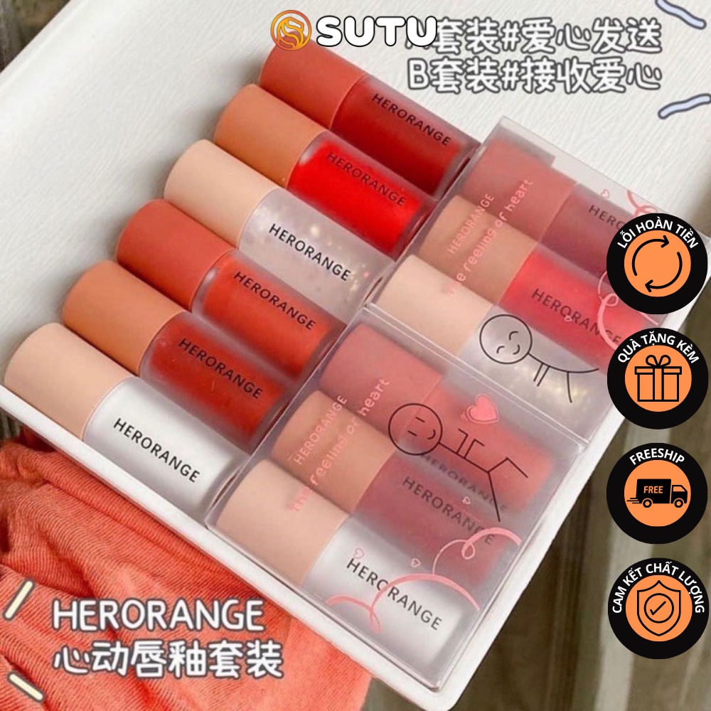 Son Lì Herorange - FREESHIP - Son Nội Địa Trung Herorange Set A - B - SUTU