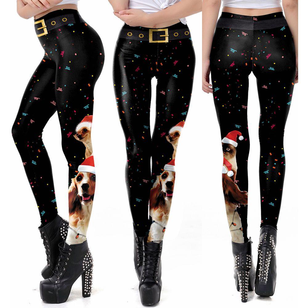 Quần Legging Thể Thao Lưng Cao Co Giãn Thoáng Khí In Họa Tiết 3D Cho Nữ