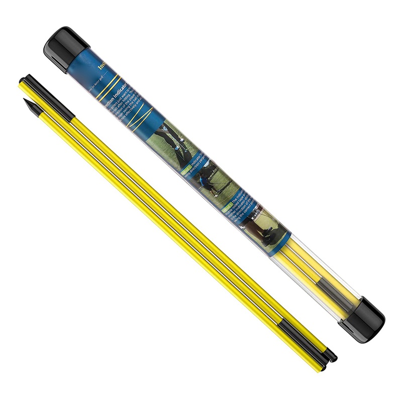 Gậy căn chỉnh gôn Hỗ trợ đào tạo 2 Pack,3-Section 48 inch Golf Swing Trainers Thanh thực hành có thể gập lại Nhắm vào gậy