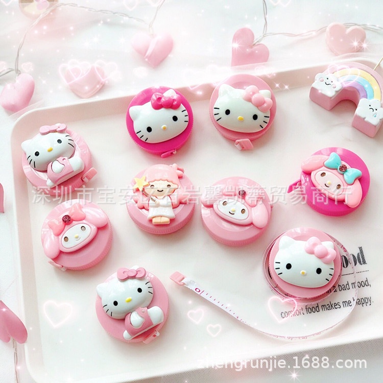 Thước Dây Cuộn Hình Hello Kitty, Melody Dễ Thương