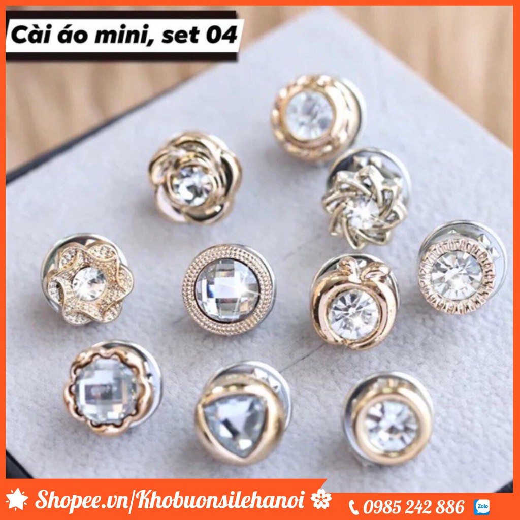 SET 10 Châm Cài Áo - Khuy Cài Áo Xinh Xắn