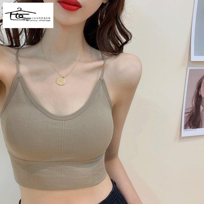 Bán Chạy ~ Áo Lót Dây Chéo Không Gọng Thép Ôm Dáng Chống Lộ Hàng Có Thể Mặc Ngoài Trời Quyến Rũ Cho Học Sinh