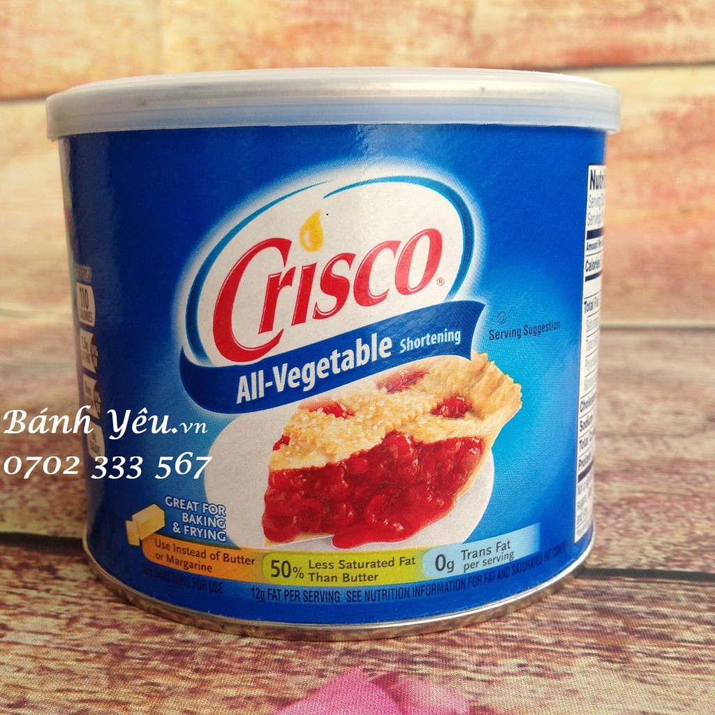 Shortening - Mỡ trừu Crisco 453g