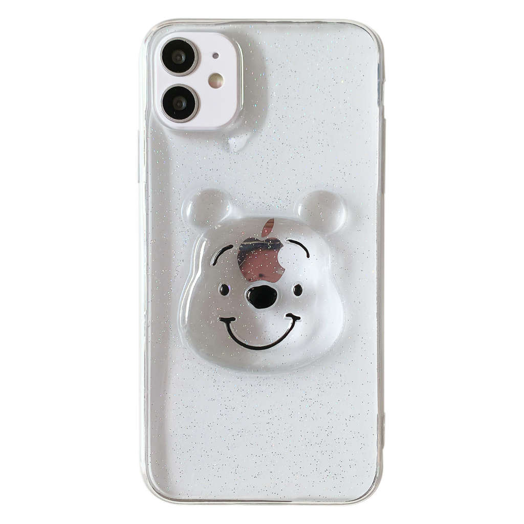 IPhone12 Case 🔥 3D Smile Winnie the Pooh Apple iPhone 12 Pro Max 8plus SE Xr X 11 Pro XS iPhone11 ix 7 plus 12 mini SE2020 6 Plus 6s iPhone7 Plus Clear TPU Ốp