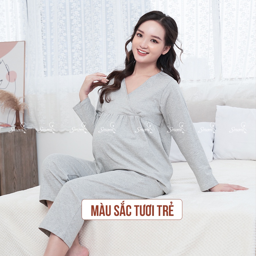 Đồ Bầu Sau Sinh 2022 Chất Liệu Cotton Co Giãn Thoải Mái SMOM Mã SM26