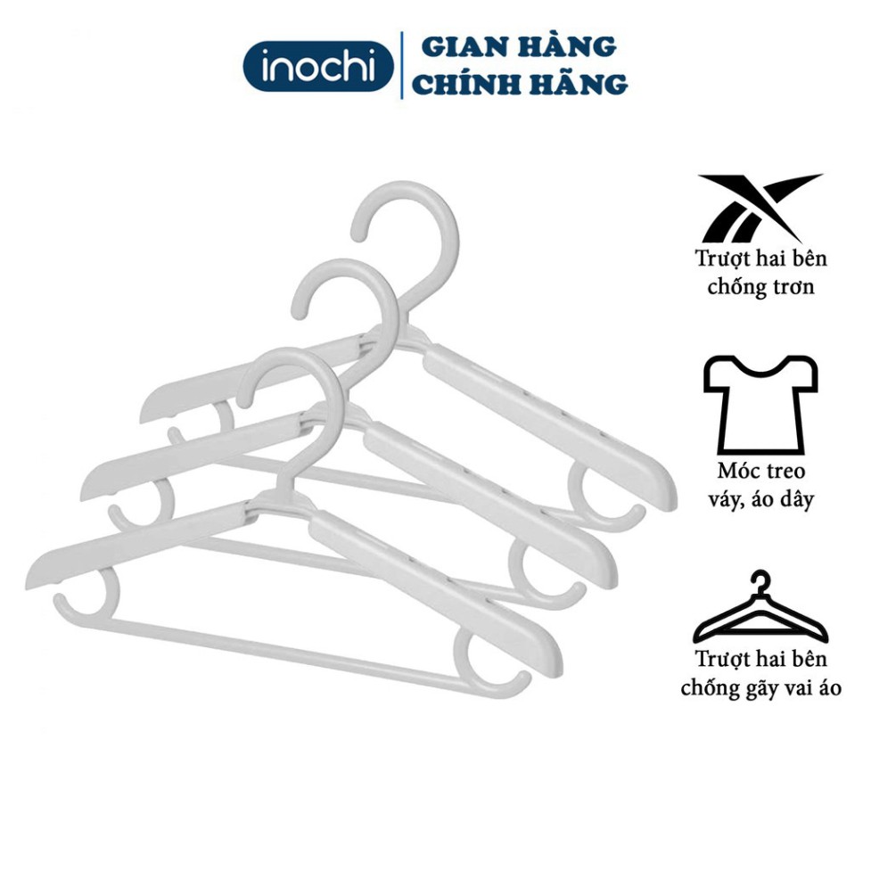 Set 5 Móc Áo quần áo Trượt  Hara 178 INOCHI giúp quần áo gọn gàng với thiết kế chắc chắn MA178