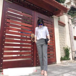 Áo sơ mi cổ đức dòng rayon (chống nhăn, làm mát)