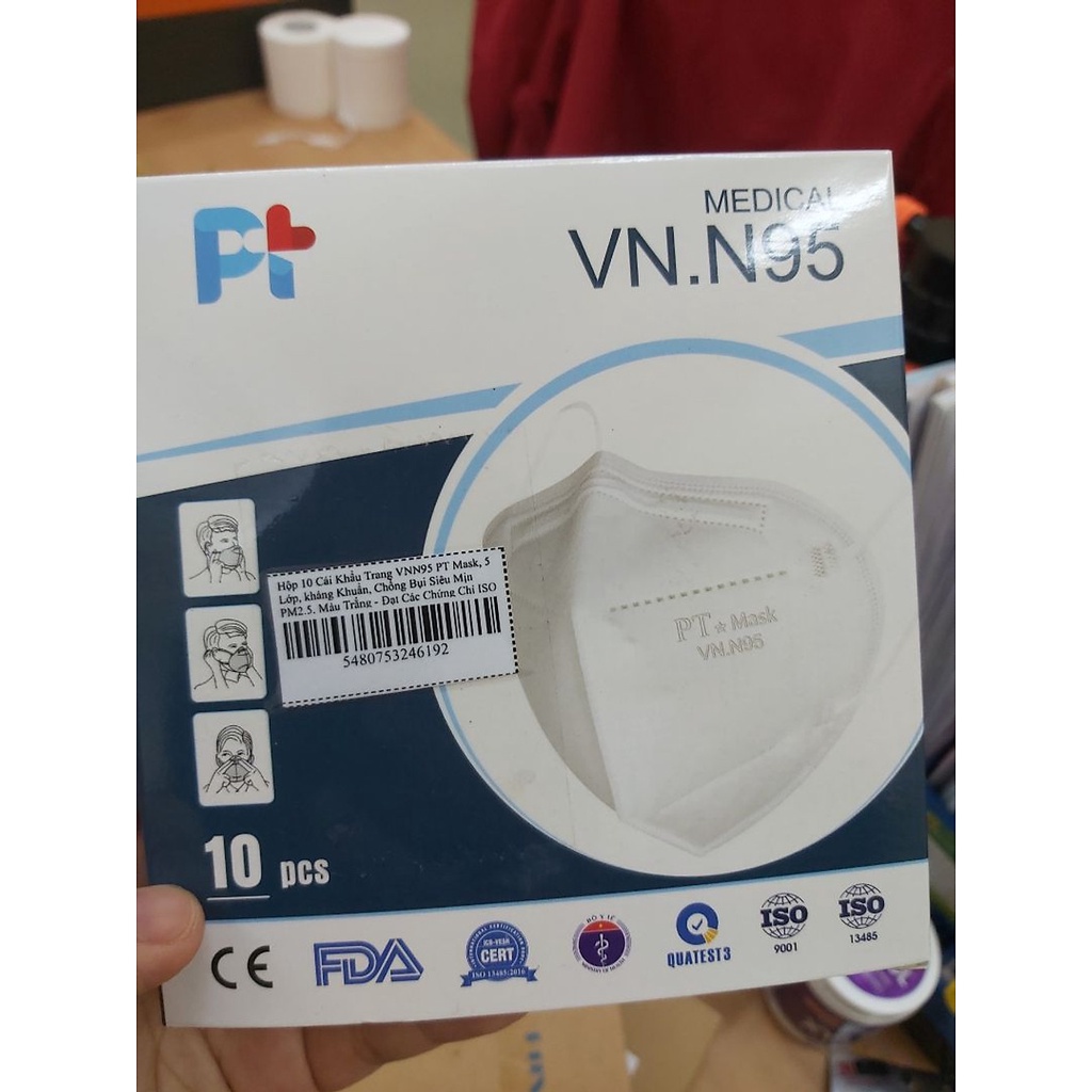 VN95 1Hộp 10 cái Khẩu trang N95 không van  kenko luxury chính hãng,công nghệ nhật bản