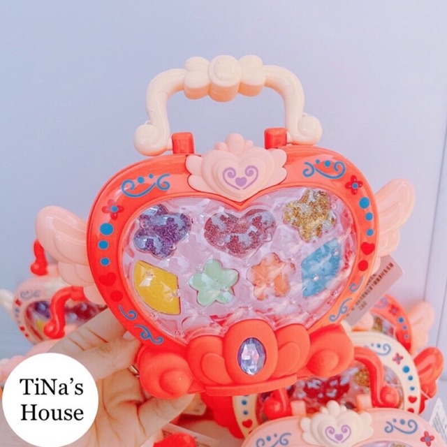 Bộ đồ chơi trang điểm cho bé gái hình hộp ngôi sao 4 tầng và túi xách dễ thương - TiNa’s House