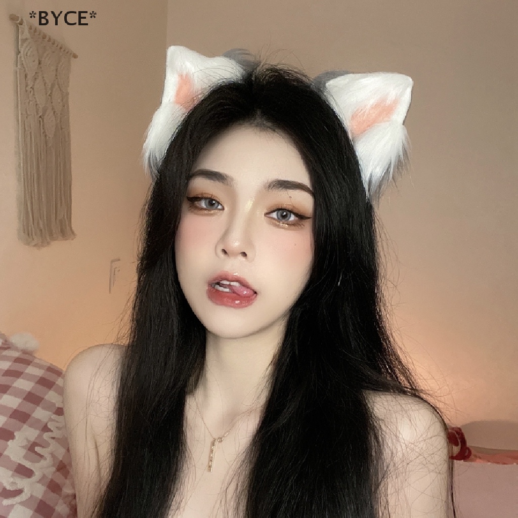 Băng Đô Tai Mèo Lông Xù Dễ Thương Dành Cho Nữ