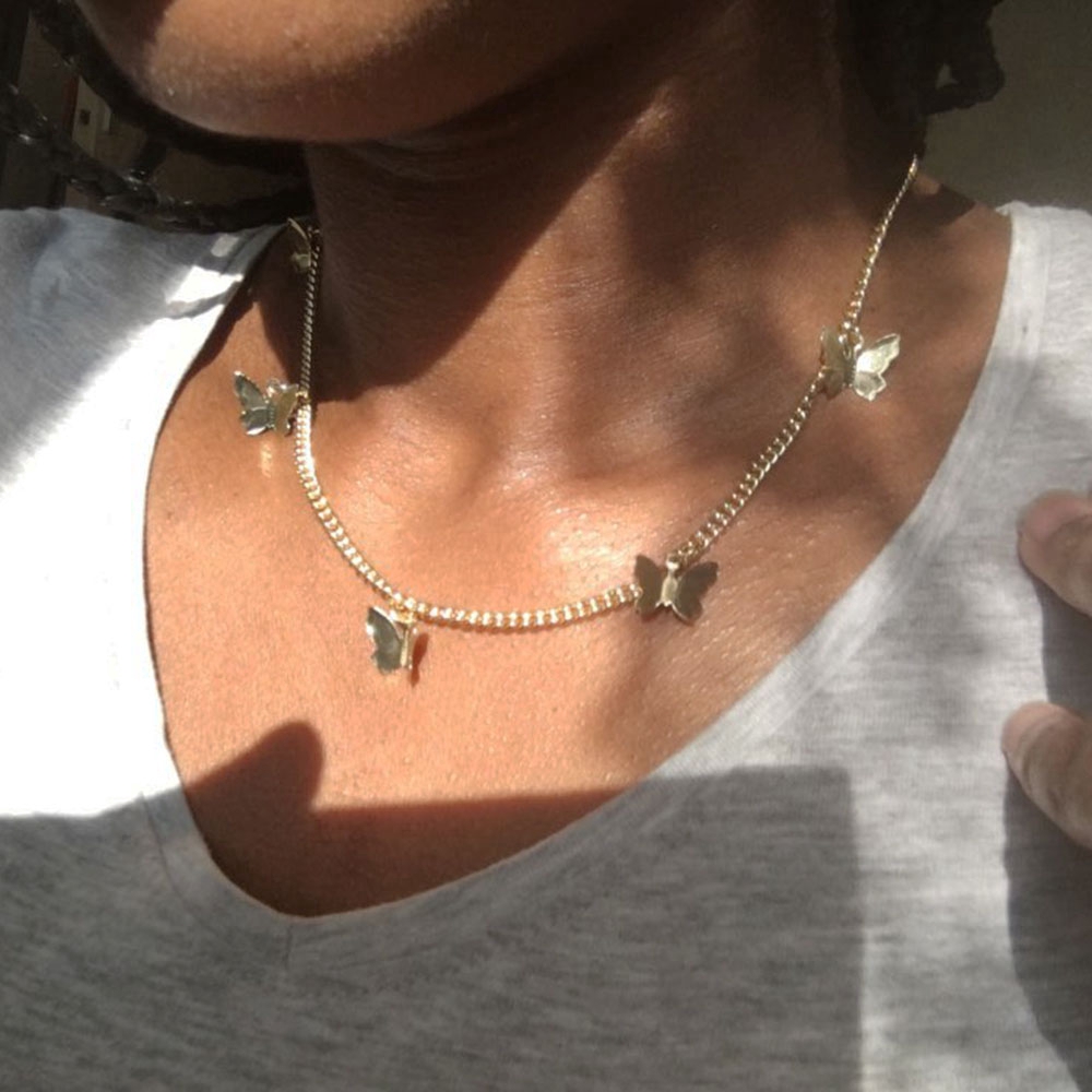 Dây Chuyền Hợp Kim Phối Hình Bươm Bướm Xinh Xắn Cho Nữ | BigBuy360 - bigbuy360.vn