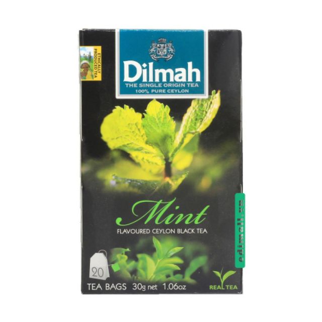 Hộp trà túi lọc Dilmah Ceylon 30gr ( đào,dâu,bạc hà)