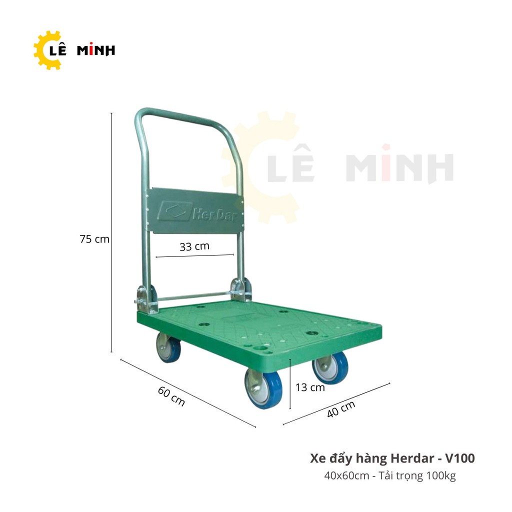 Xe Đẩy Hàng Cao Cấp MAXKIWI - V100 Tải Trọng 100kg