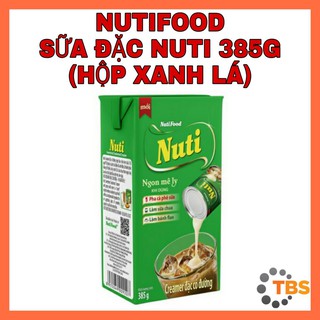 [NUTIFOOD-HỘP GIẤY XANH LÁ 385G] SỮA ĐẶC NUTI, MÀU XANH LÁ 385G