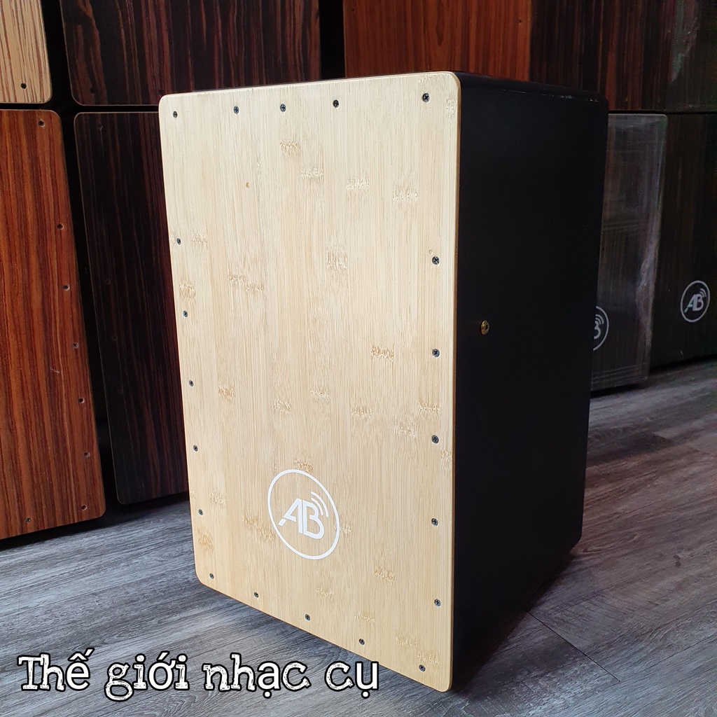 Trống cajon màu gỗ cho người mới tập chơi - Có kèm bao - Bảo hành 6 tháng