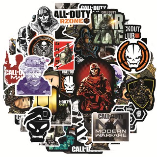 Y&P| Hình Dán Chống Nước Call of Duty Trò Chơi Điện Tử Mũ Bảo Hiểm Máy Tính Xách Tay Hành Lý Dán Thiết Lập, 50 tờ