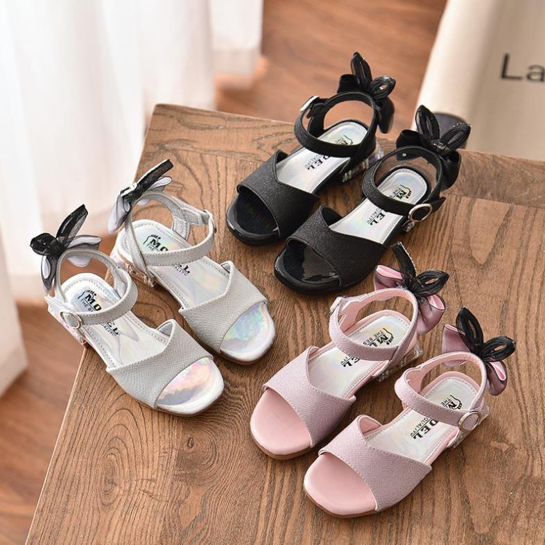 Dép sandal bé gái da mềm êm chân phong cách Hàn Quốc size to 30-37 hàng cao cấp