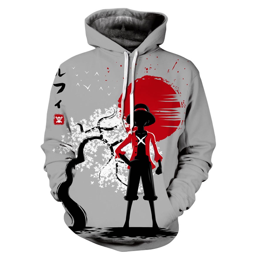 Áo Hoodie In Hình Monkey D Luffy Ace Sabo Shanks Law Battle 3D Anime One Piece