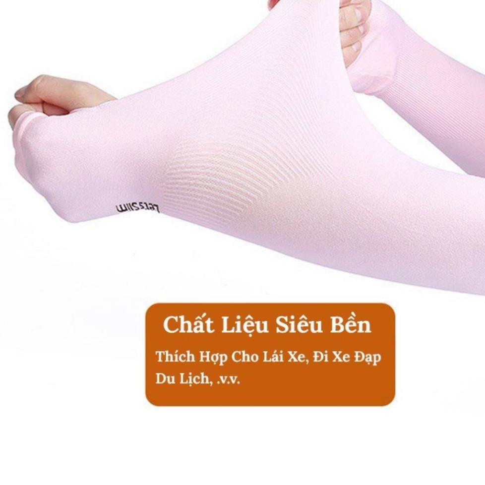 Găng Tay Chống Nắng Xỏ Ngón Let's Slim Cao Cấp Loại Dày - Kem Shop