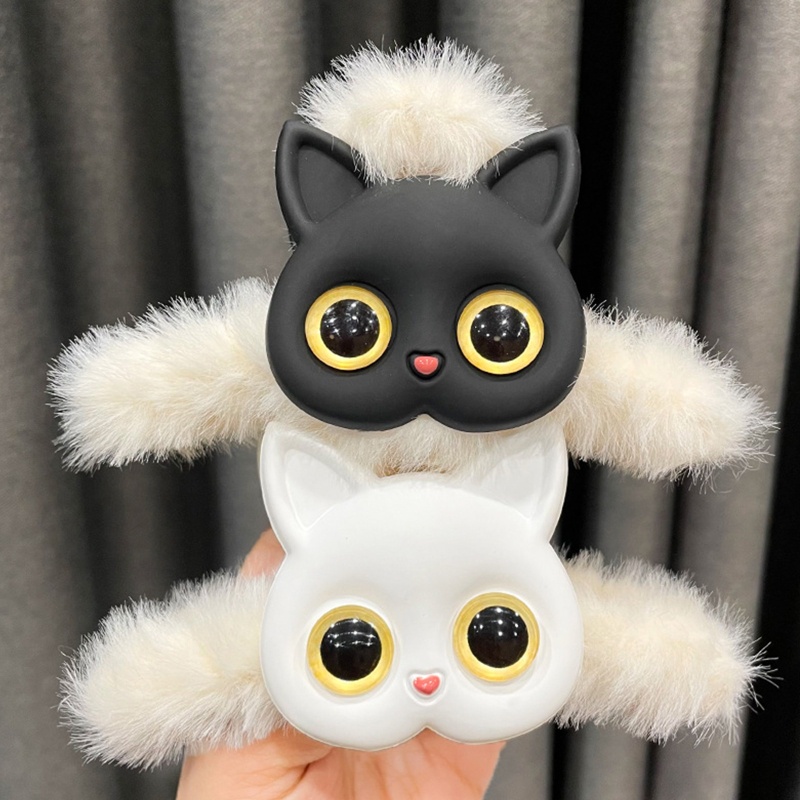 Kẹp Tóc Lông Nhung Dễ Thương Thời Trang Thu Đông Dành Cho Nữ