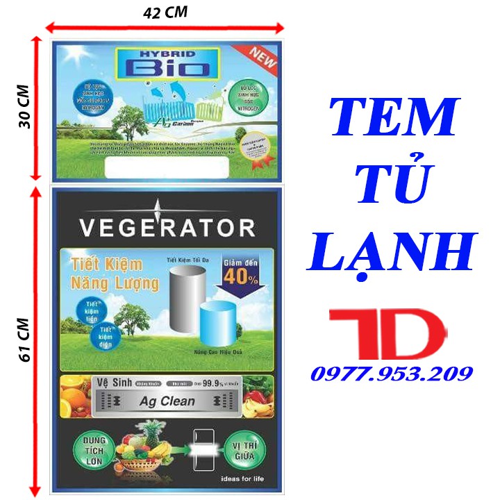 TEM DÁN TỦ LẠNH