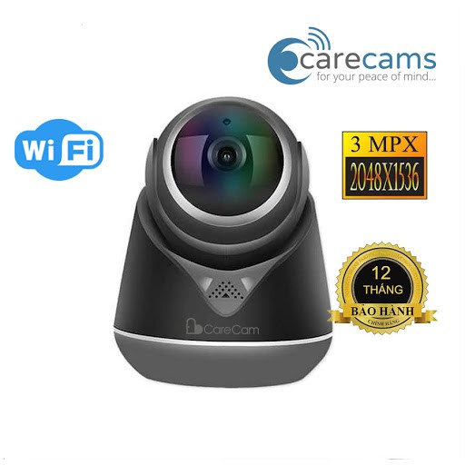 Camera wifi Carecam 18Y5-3.0Mpx-1920x1080p,hình ảnh,hồng ngoại siêu nét,giảm ngược sáng,công nghệ Ai + Kèm Thẻ Nhớ | BigBuy360 - bigbuy360.vn