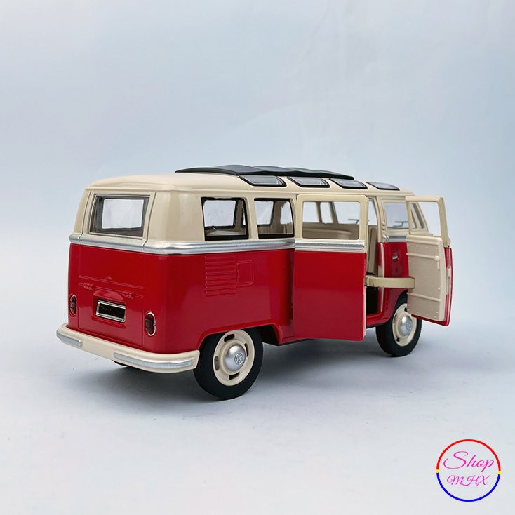 Xe mô hình sắt Volkswagen Bus 1967 TẶNG KÈM BIỂN SỐ tỉ lệ 1:24 hãng MZ