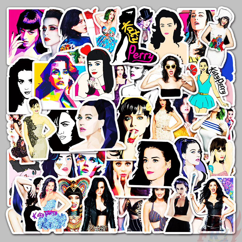 KATY PERRY Bộ 50 Hình Dán Ca Sĩ Nổi Tiếng Chống Thấm Nước 02 Pop