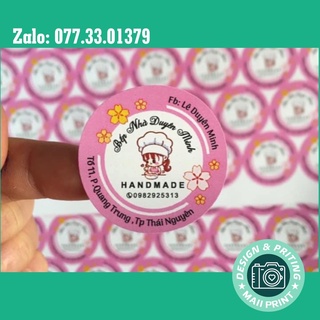 TEM DÁN logo CHỐNG NƯỚC IN THEO YÊU CẦU