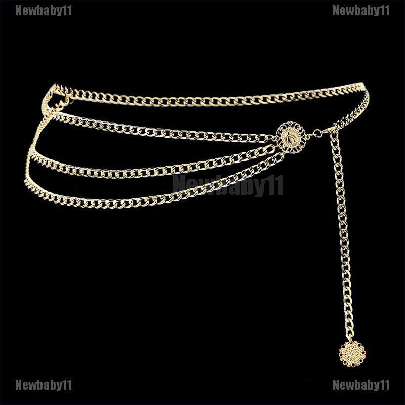 Thắt Lưng Dây Xích Kim Loại Phong Cách Cổ Điển Cho Nữ