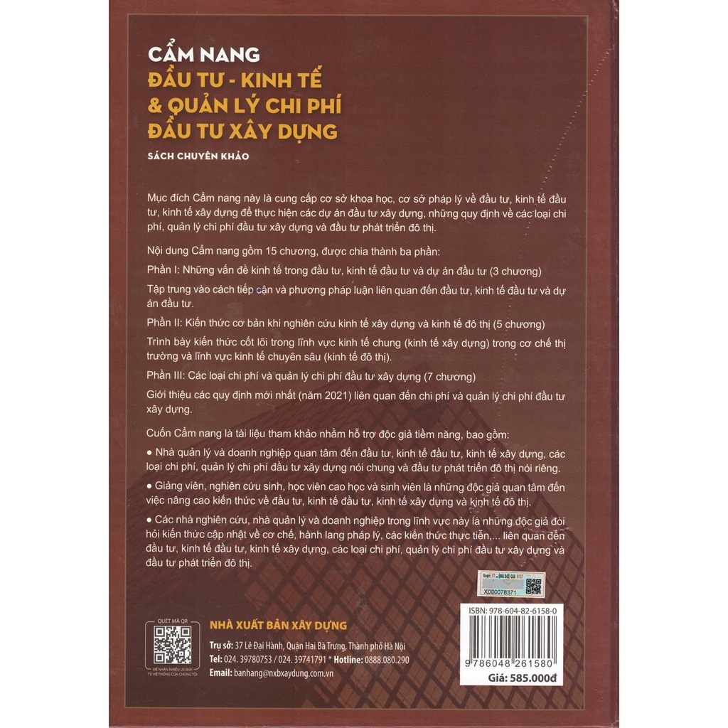 Sách - Cẩm Nang Đầu Tư - Kinh Tế &amp; Quản Lý Chi Phí Đầu Tư Xây Dựng