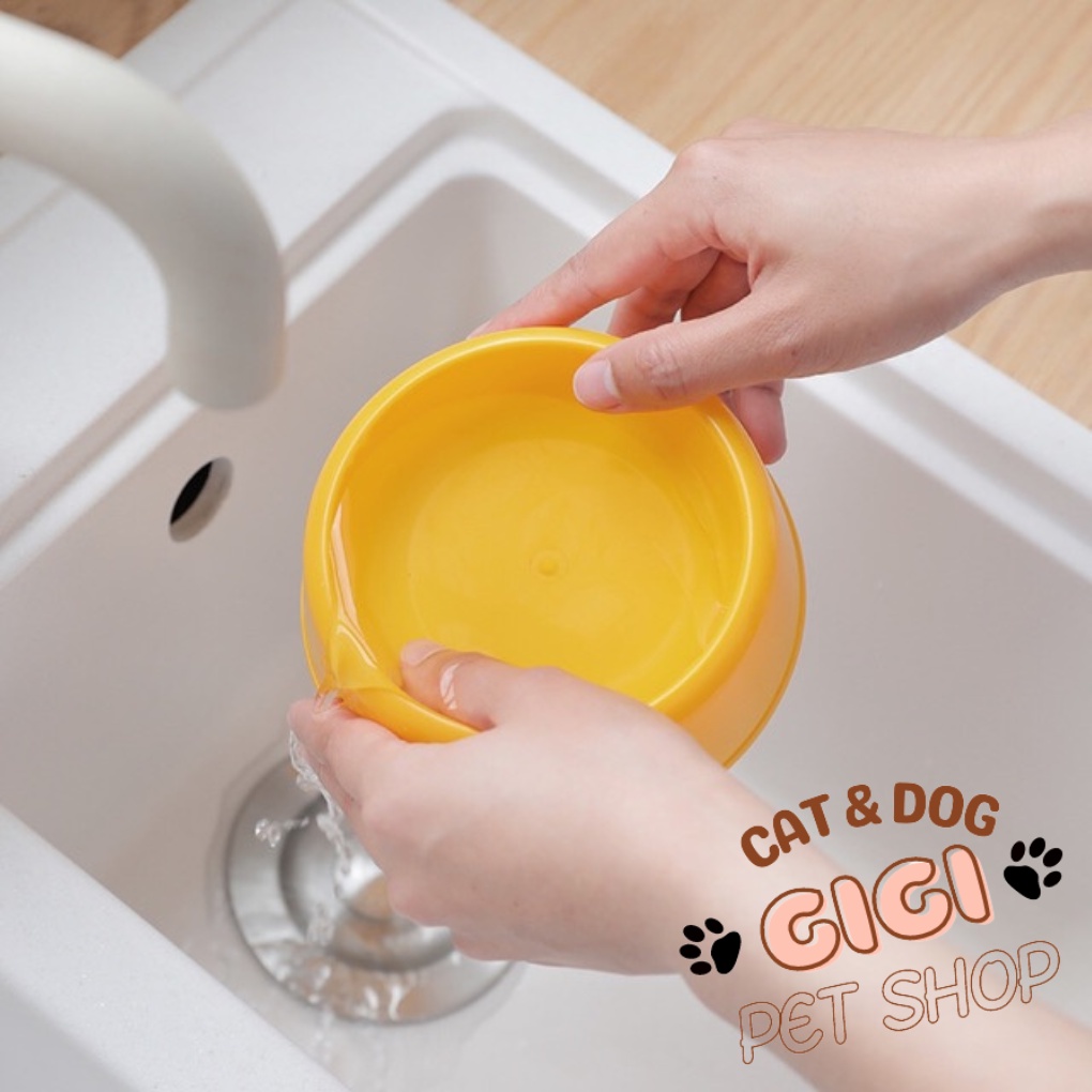 Chén bát khay đựng thức ăn nước uống cho thú cưng chó mèo nhiều màu giao ngẫu nhiên - GiGi Pet Shop