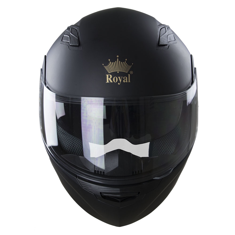 CHÍNH HÃNG - Mũ bảo hiểm Fullface Lật hàm 2 kính Royal M179 Đen mờ - Bảo hành 12 tháng