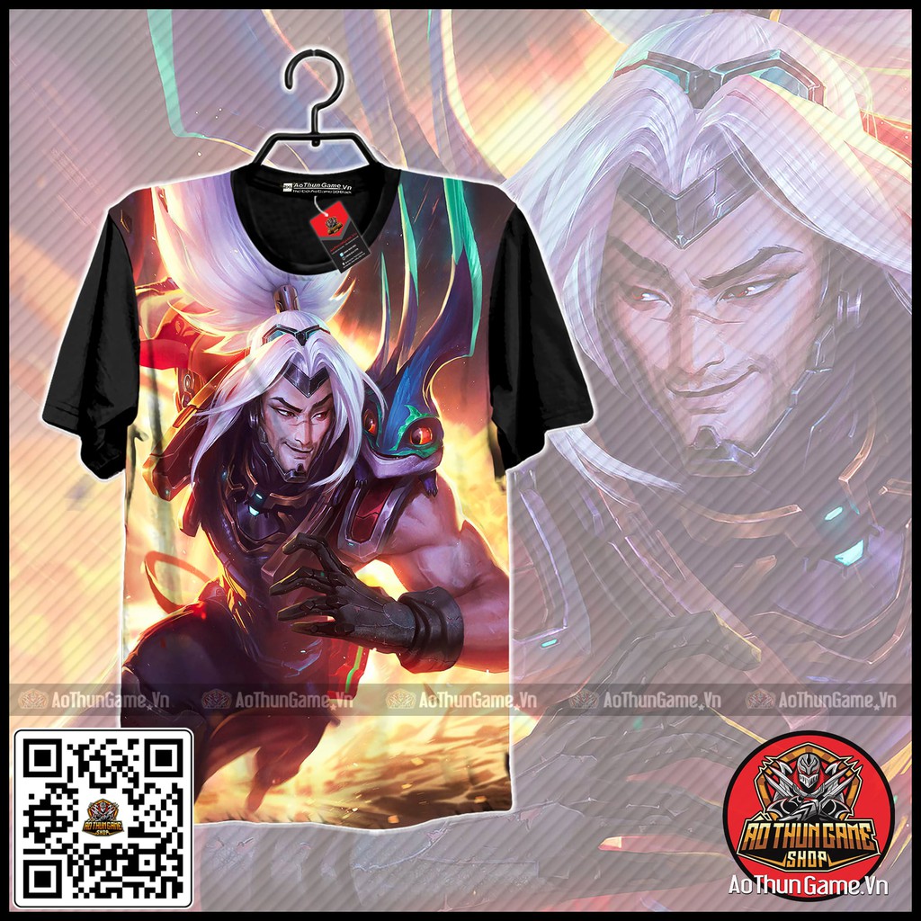 ☘️ Áo liên minh huyền thoại Yasuo kiếm khách không gian (3D Đen) Áo đấu Game Tốc Chiến LMHT LoL ☘️ (Shop AoThunGameVn)