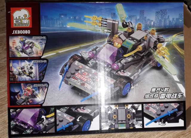 Lắp ráp 1 hộp LegoNinja xe 80080 có nhiều chi tiết bằng nhựa ABS