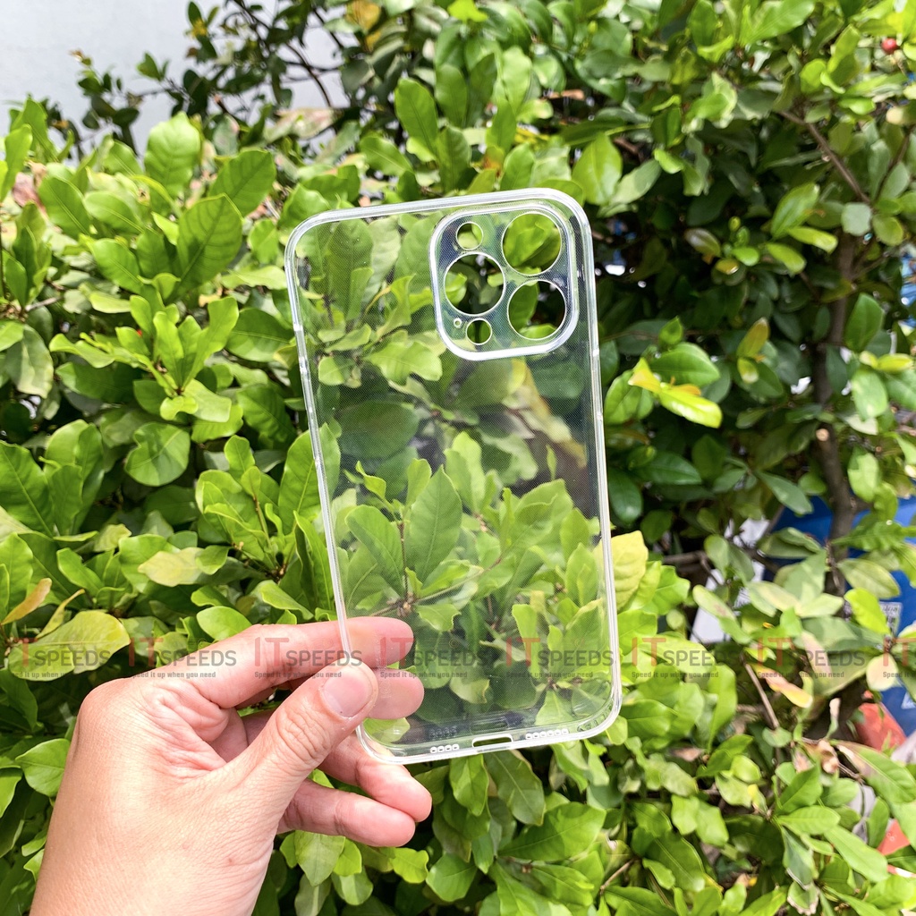 Ốp Lưng Trong Suốt Cho Các Dòng Điện Thoại IP, Ốp Dẻo Silicon Chống Sốc, Có Gờ Bảo Vệ Viền Cạnh Camera, Chính Hãng KST