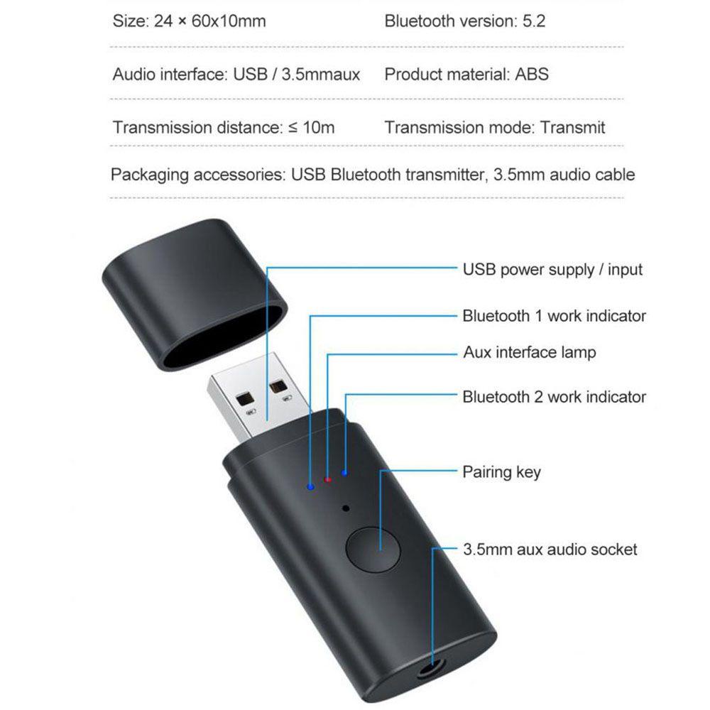 Thiết Bị Thu Phát Bluetooth 5.2 Không Dây Cho Xe Hơi TAYLOR1