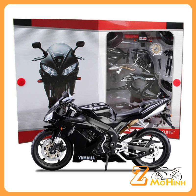 XE MÔ HÌNH LẮP RÁP Moto YAMAHA YZF-R1 Black - Maisto tỷ lệ 1:12