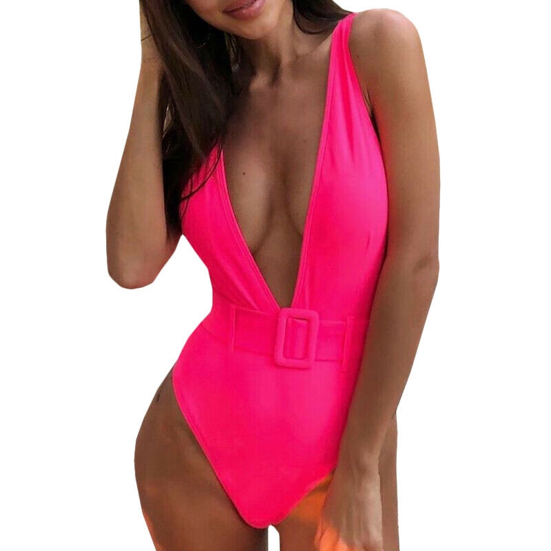 Đồ Bơi Một Mảnh Thiết Kế Cổ Chữ V Khoét Sâu Quyến Rũ