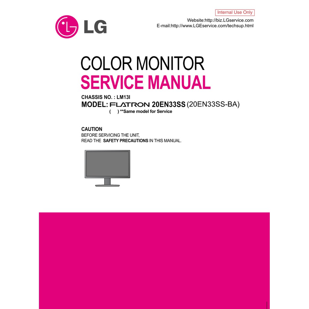 Hướng dẫn sửa chữa và sơ đồ màn LG 20EN33SS