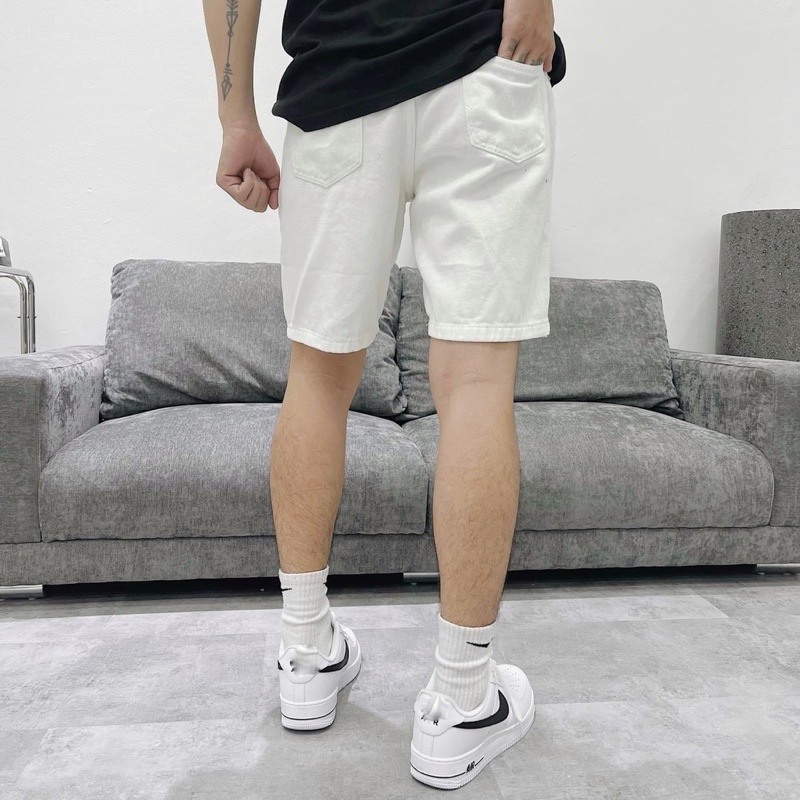 Quần short jean kaki nam chất kaki jean Co dãn phù hợp nam nữ KunShop 02