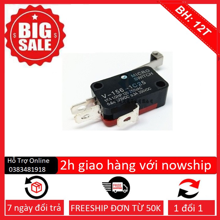Công tắc hành trình OMRON V-156 15A- Linhkiendientubk