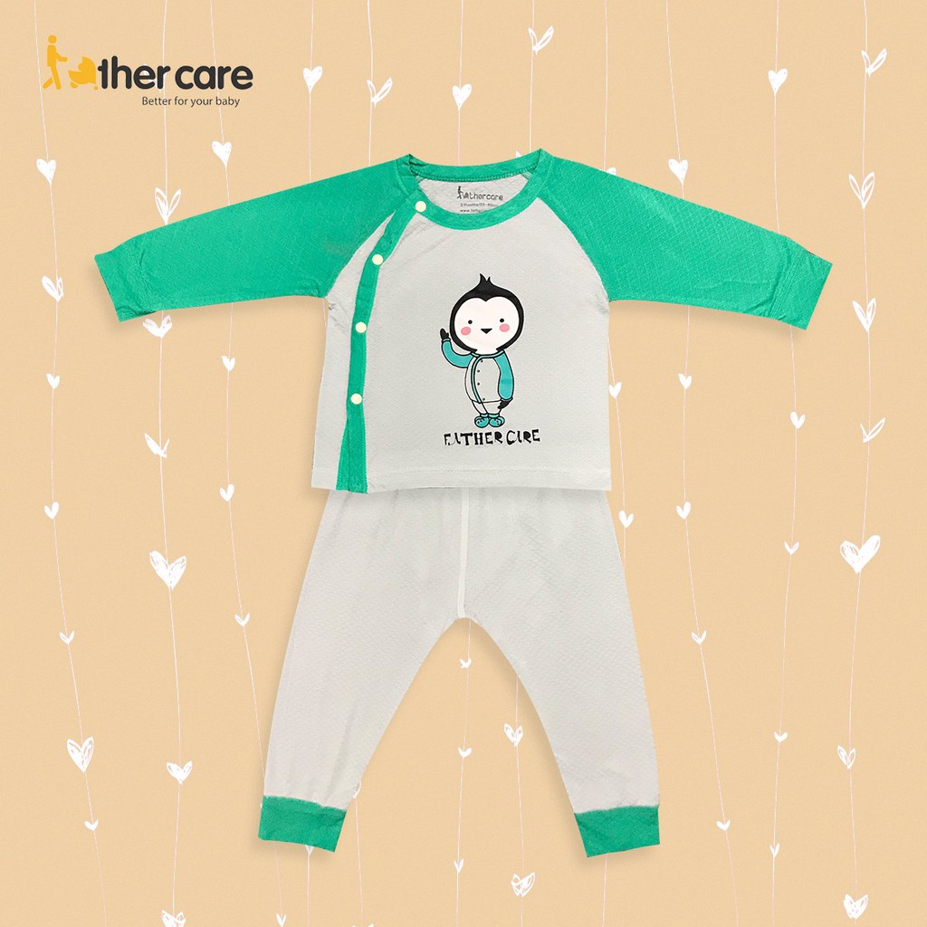 Bộ Quần Áo sơ sinh DT FatherCare Cài Lệch - Chim Cánh Cụt FC803