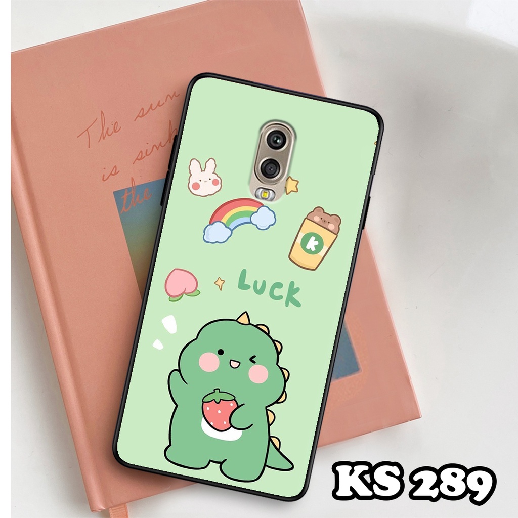 Ốp lưng Samsung J7 Pro - J7 Prime - J7 Plus - J7 2015 - J7 2016 - Ốp Samsung in hình DinoCute - Lưng nhám viền TPU