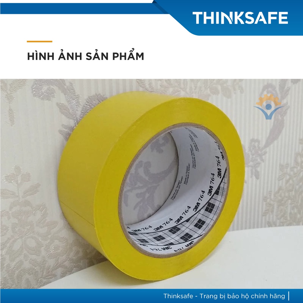 Băng keo dán nền 3M 764 50mm x 33m, dán nhà xưởng, tủ điện, tường, nền nhà (nhiều màu) - Thinksafe