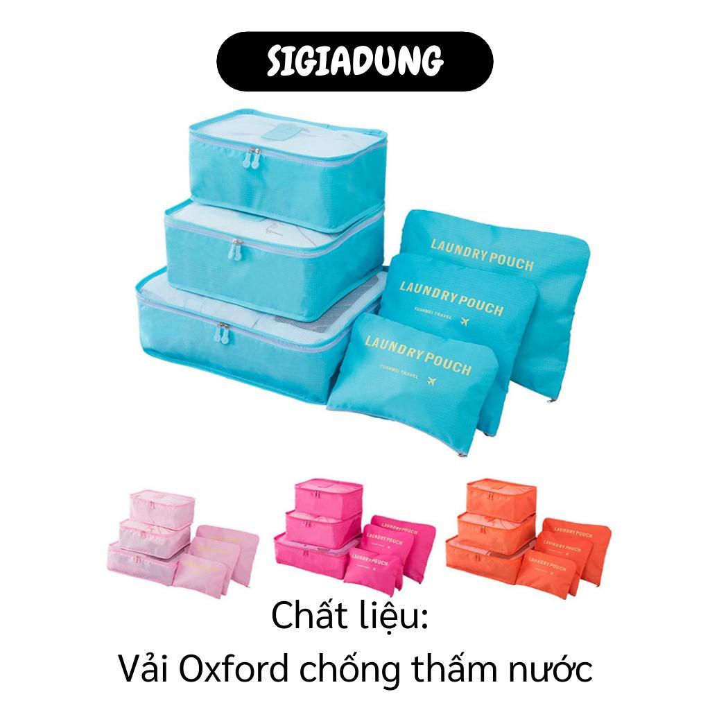 [SGD] Set túi đựng quần áo vật dụng - Bộ 6 Túi đựng đồ du lịch Laundry Pouch chất liệu cao cấp nhiều kích cỡ 2875