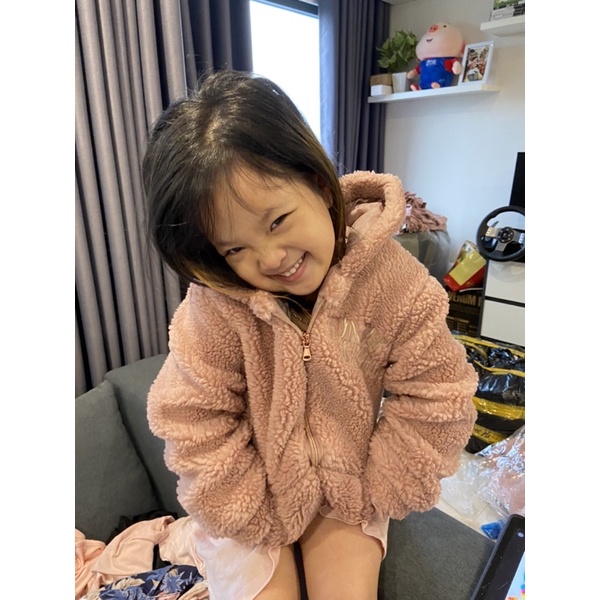 Áo lông zygirl màu hồng dư xịn cho bé gái