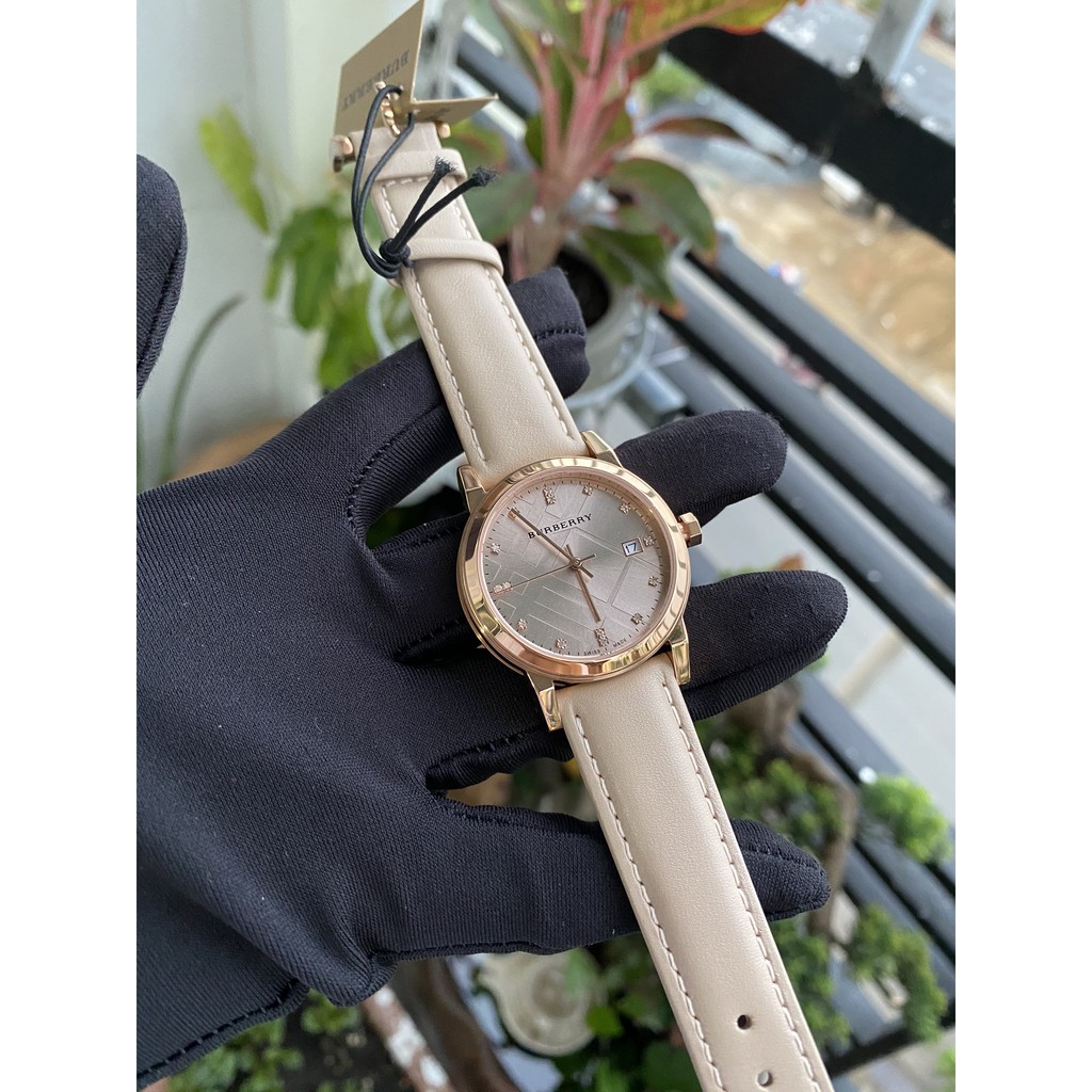 Đồng Hồ Nữ BB Dây Da BU9131 Màu Beige Size 34mm