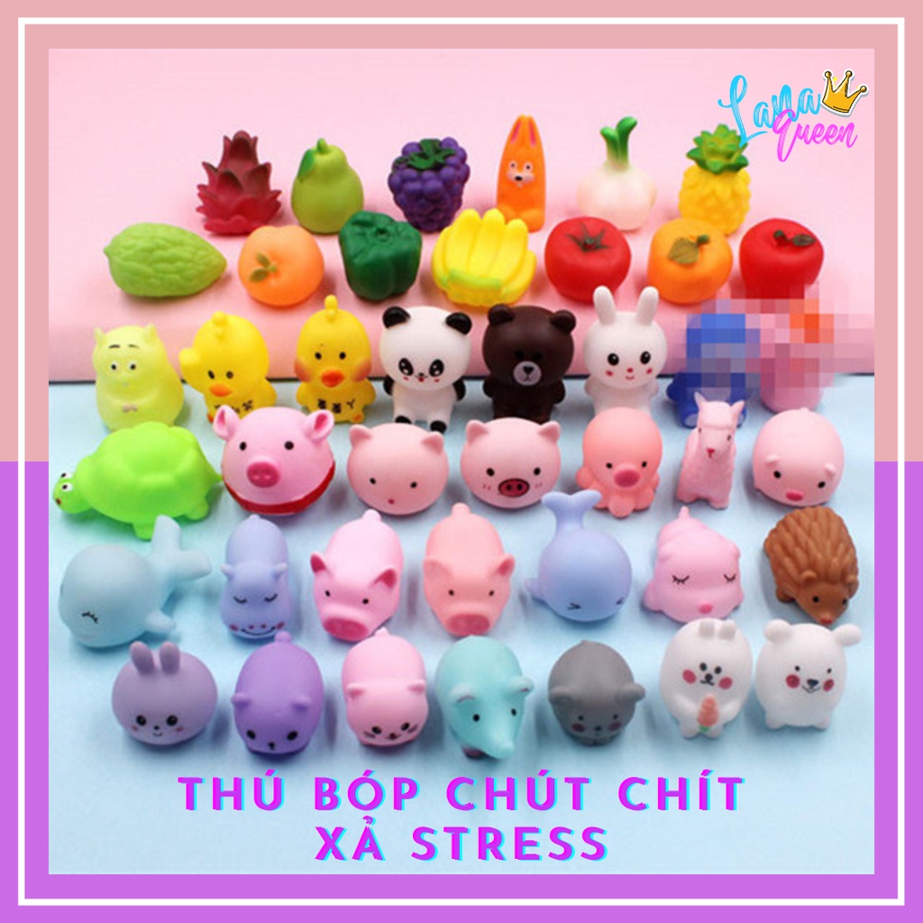 Squishy mini mochi giá rẻ đồ chơi giảm stress hình thú bóp tay silicon - LANA QUEEN